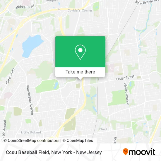 Ccsu Baseball Field map