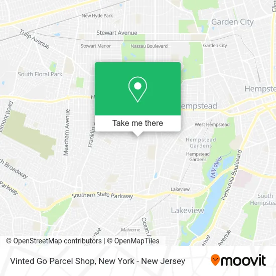 Vinted Go Parcel Shop map