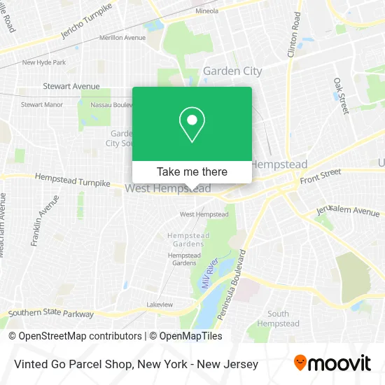 Vinted Go Parcel Shop map