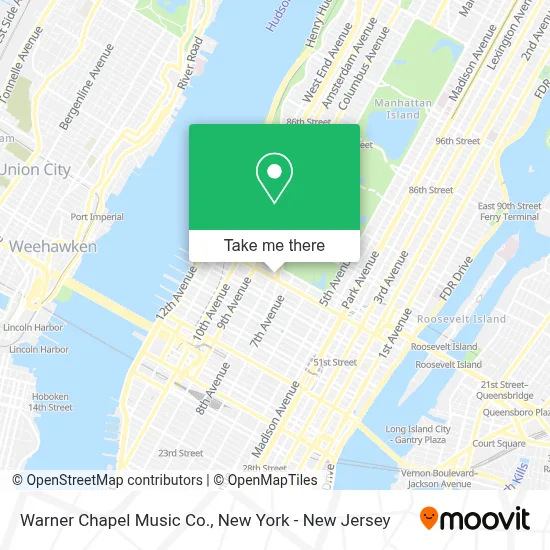 Warner Chapel Music Co. map