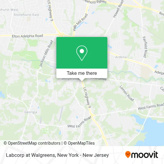 Labcorp at Walgreens map