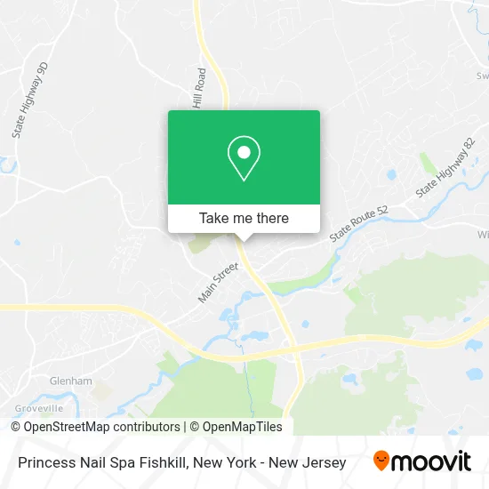 Princess Nail Spa Fishkill map