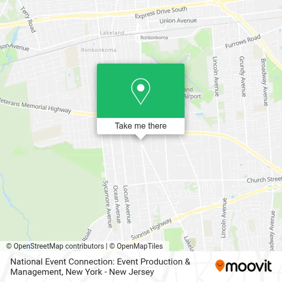 National Event Connection: Event Production & Management map