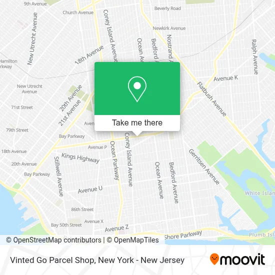 Vinted Go Parcel Shop map