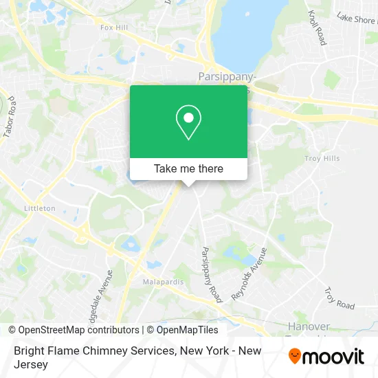 Bright Flame Chimney Services map