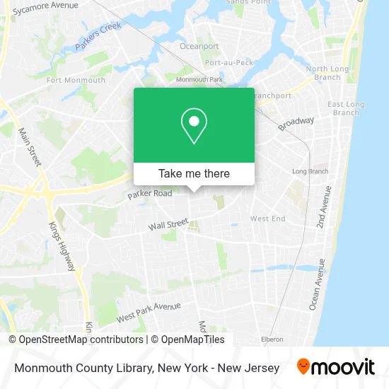 Monmouth County Library map