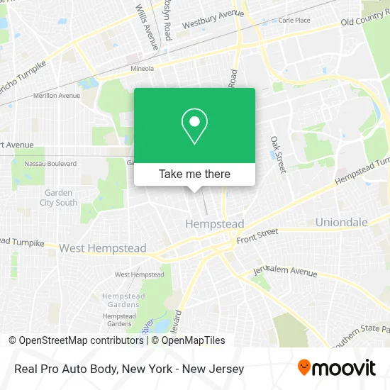 Real Pro Auto Body map