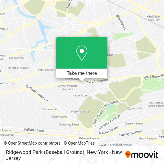 Ridgewood Park (Baseball Ground) map