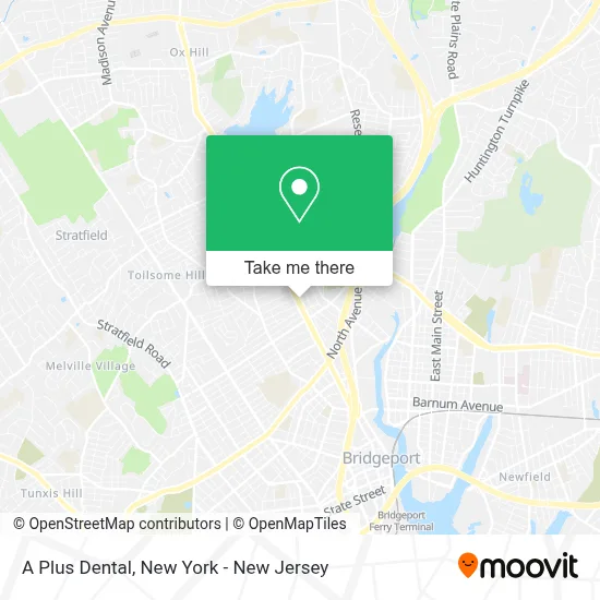 A Plus Dental map