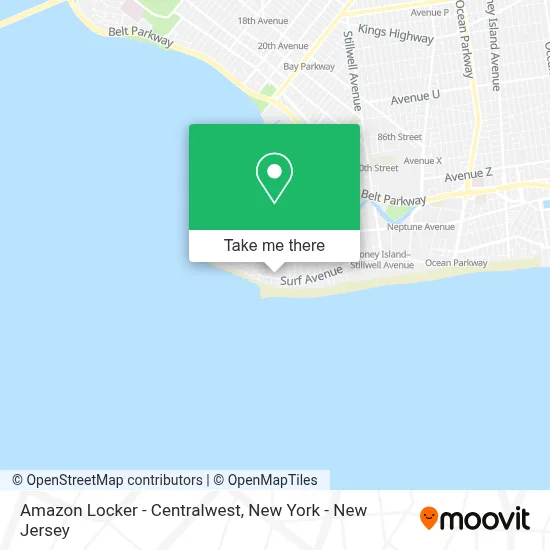 Amazon Locker - Centralwest map