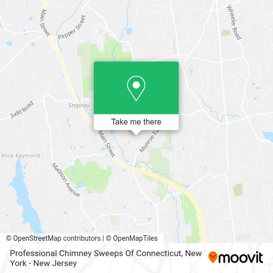 Professional Chimney Sweeps Of Connecticut map