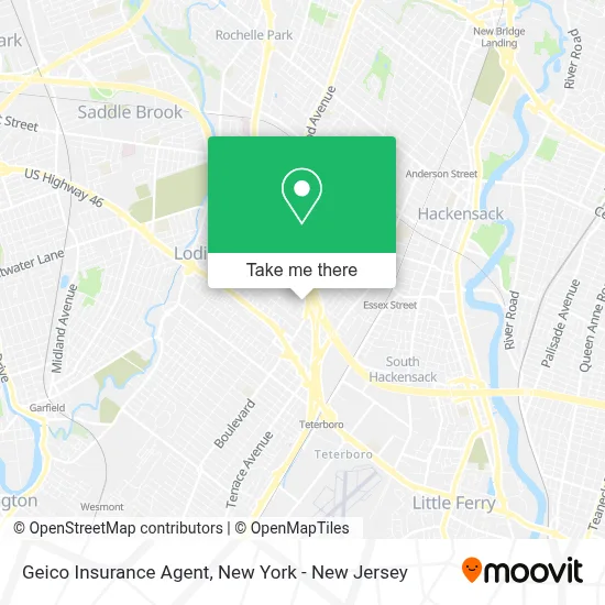 Geico Insurance Agent map