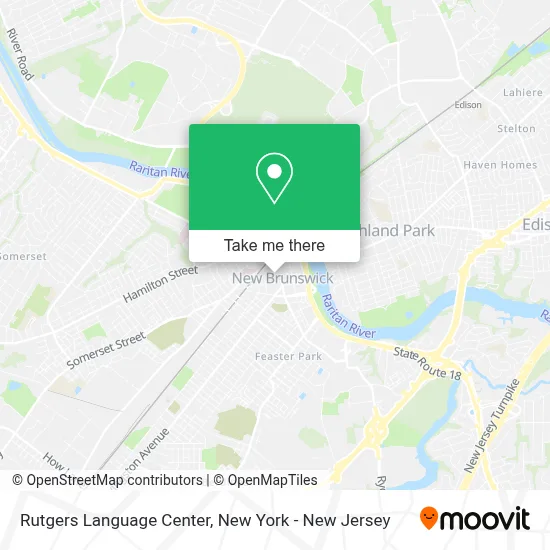 Rutgers Language Center map