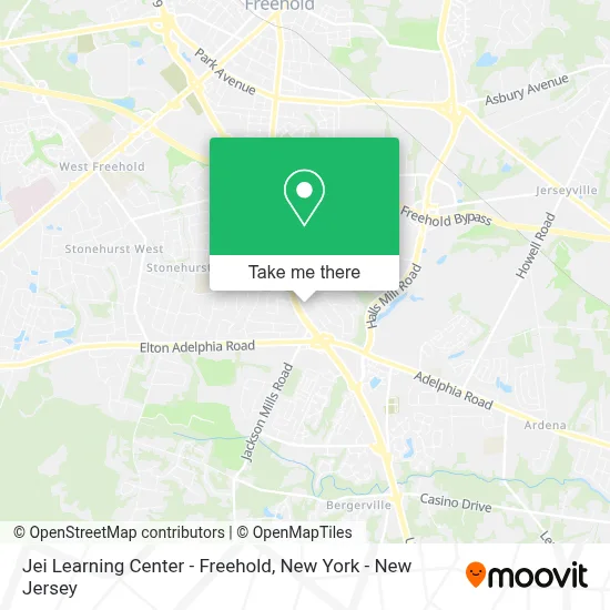 Jei Learning Center - Freehold map