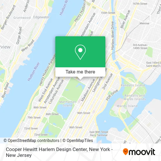 Cooper Hewitt Harlem Design Center map
