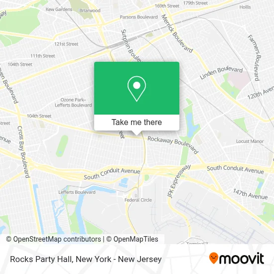 Rocks Party Hall map