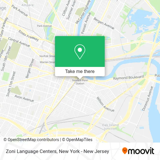 Zoni Language Centers map