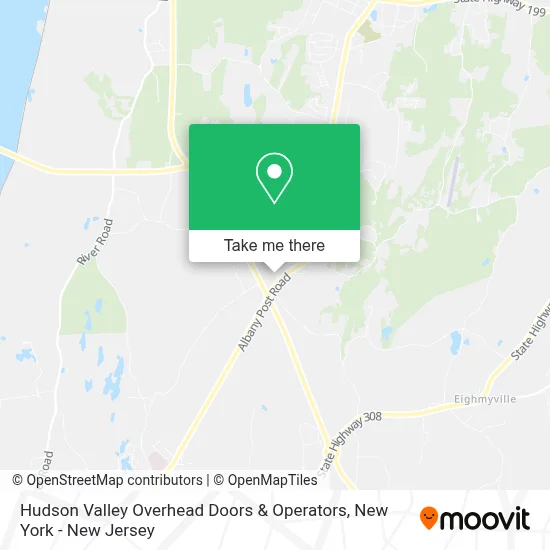Hudson Valley Overhead Doors & Operators map