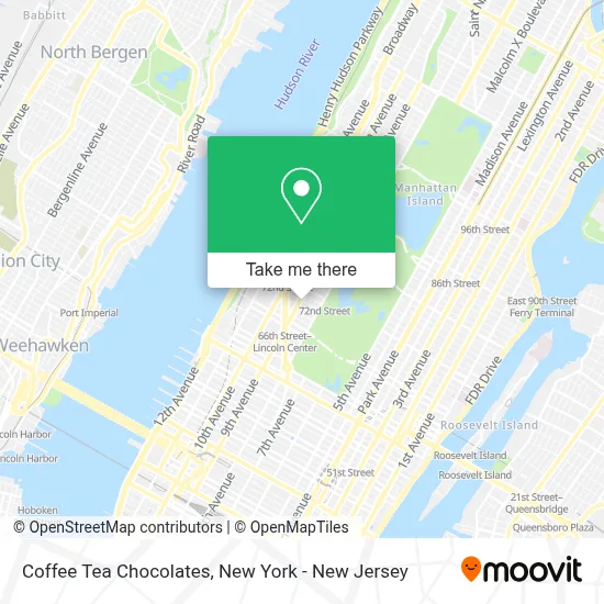 Coffee Tea Chocolates map