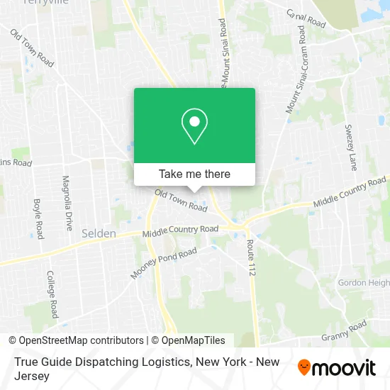 True Guide Dispatching Logistics map