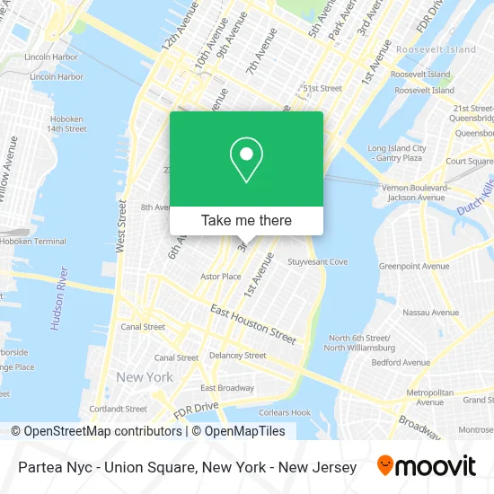 Partea Nyc - Union Square map