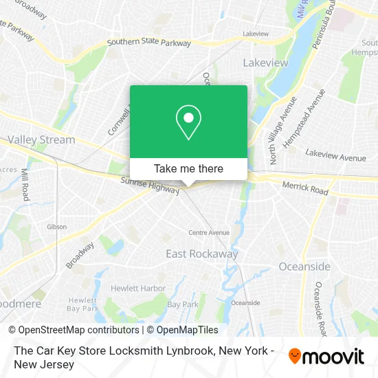 The Car Key Store Locksmith Lynbrook map