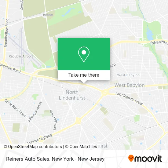 Reiners Auto Sales map