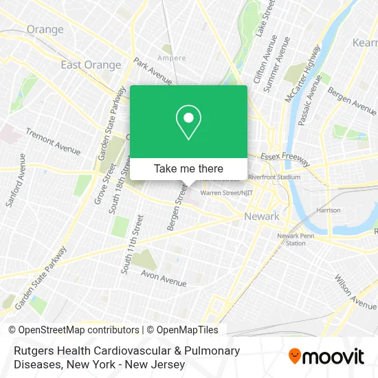Rutgers Health Cardiovascular & Pulmonary Diseases map