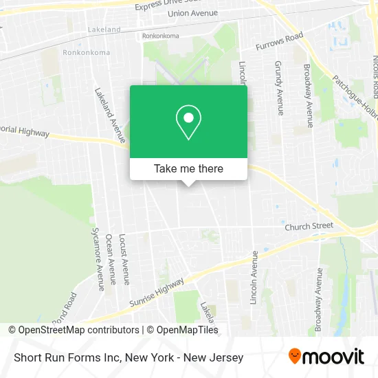 Short Run Forms Inc map