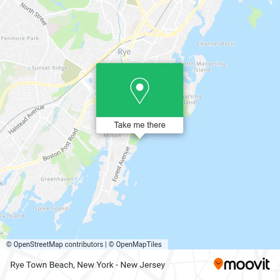 Rye Town Beach map
