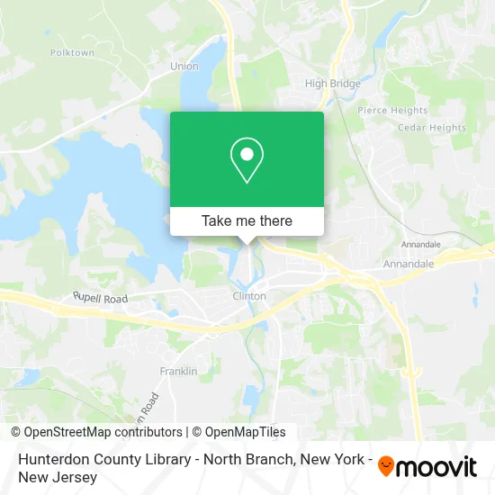Hunterdon County Library - North Branch map