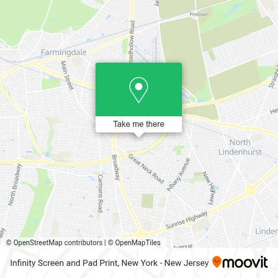 Infinity Screen and Pad Print map