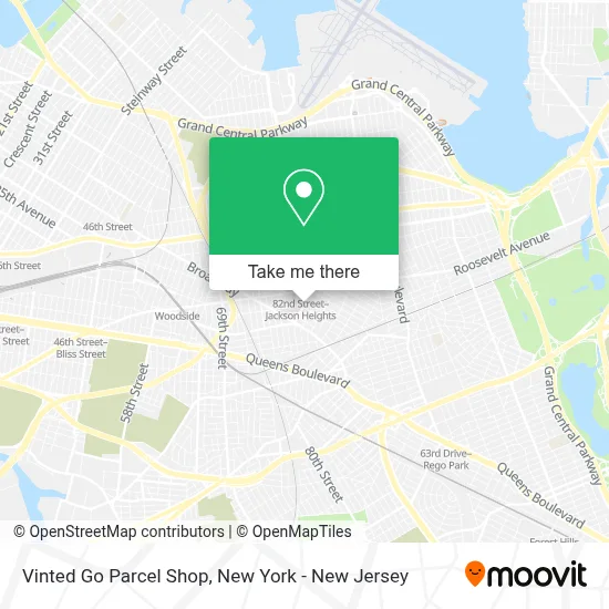 Vinted Go Parcel Shop map