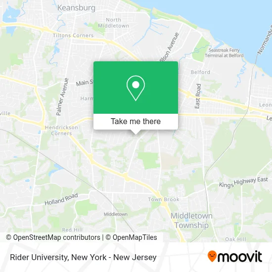 Rider University map