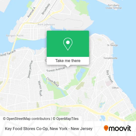 Key Food Stores Co-Op map
