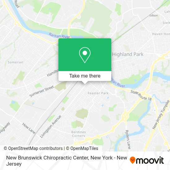 New Brunswick Chiropractic Center map