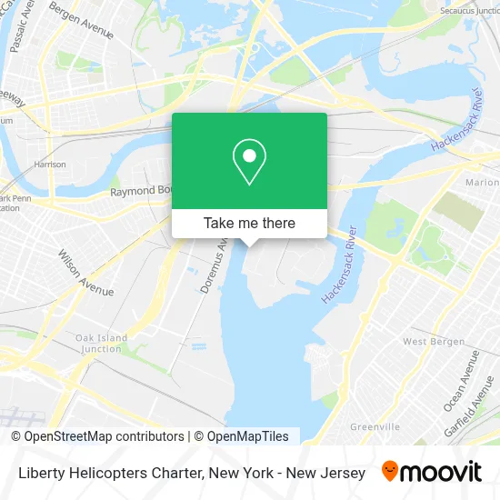 Liberty Helicopters Charter map