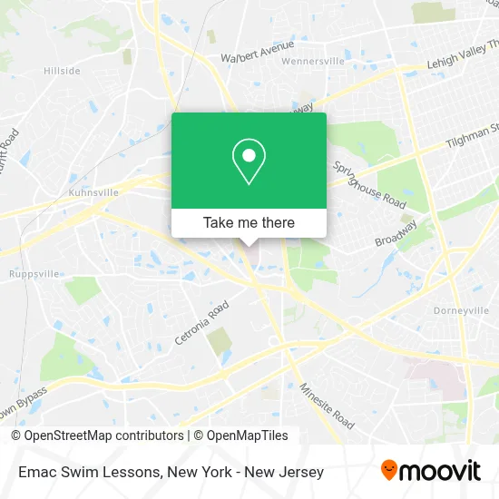 Emac Swim Lessons map