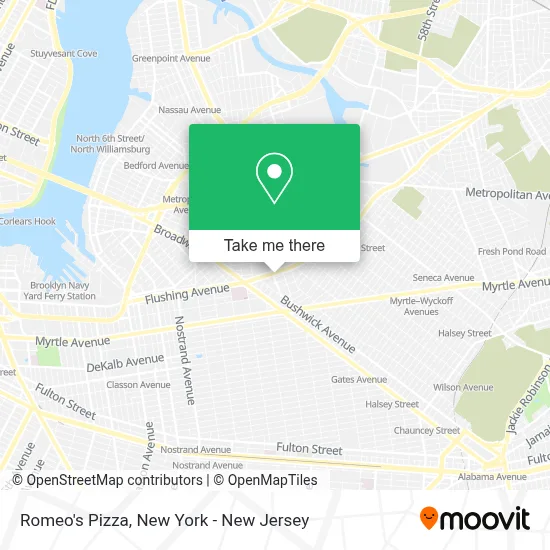 Romeo's Pizza map