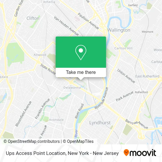 Ups Access Point Location map