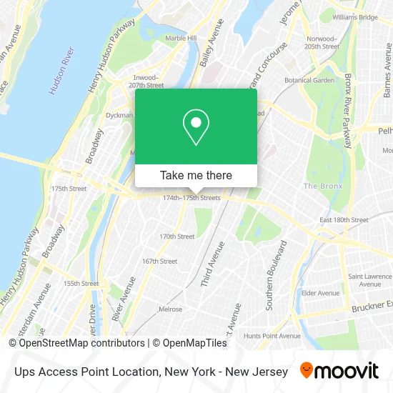 Ups Access Point Location map