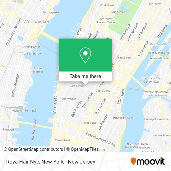 Roya Hair Nyc map