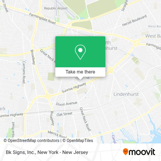 Bk Signs, Inc. map