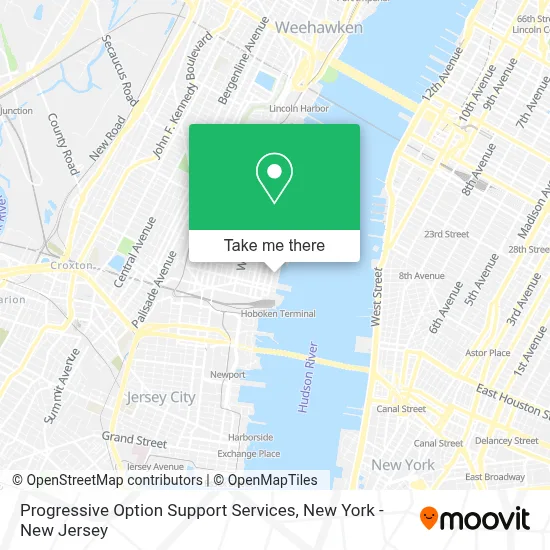 Progressive Option Support Services map