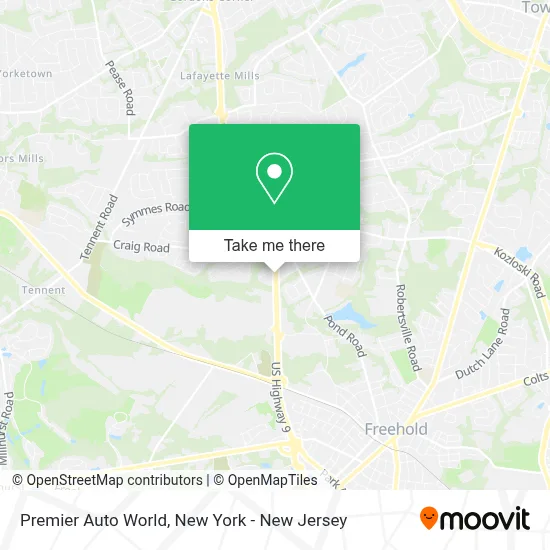 Premier Auto World map