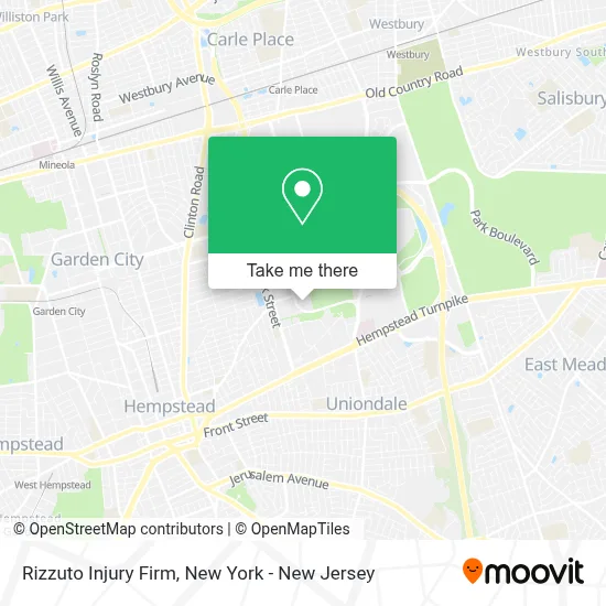 Rizzuto Injury Firm map