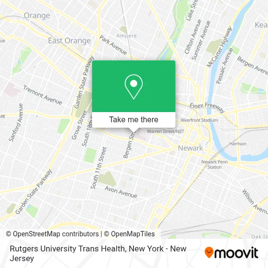 Rutgers University Trans Health map