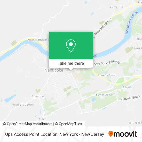 Ups Access Point Location map