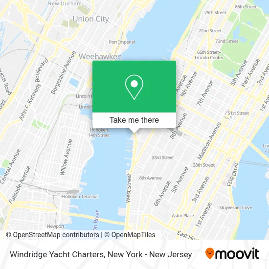 Windridge Yacht Charters map