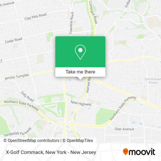 X-Golf Commack map